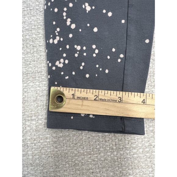 Bobi LA Legging Pant Drawstring Pull On Gray w/ Pinkish Paint Splatter Detail XS - Picture 9 of 13